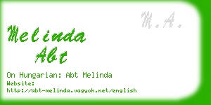melinda abt business card